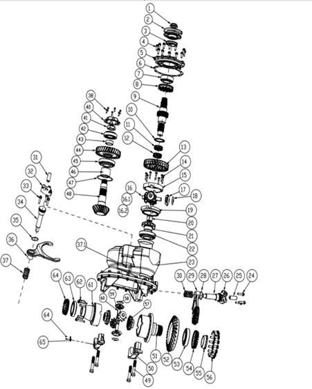 Fuwa 330 middle axle